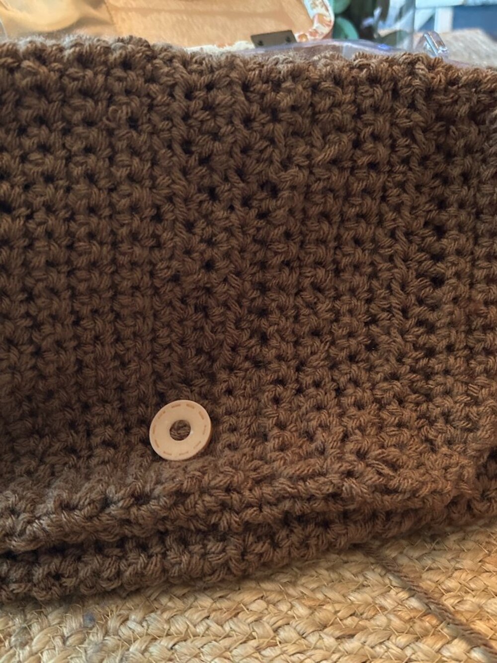 Hand Made Brown Clutch
